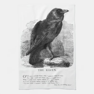 Det korpsvart av Edgar Allen Poe Kökshandduk