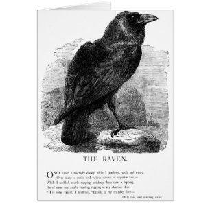 Det korpsvart av Edgar Allen Poe OBS Kort