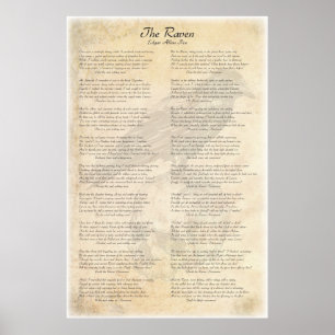 Det korpsvart av Edgar Allen Poe Poster