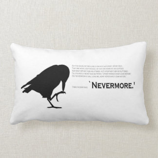 Det Korpsvart kudder Nevermore Lumbarkudde