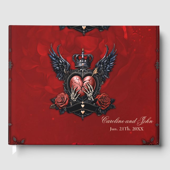 Det krackade hjärtat: en gotisk pos gästböcker (Framsida)