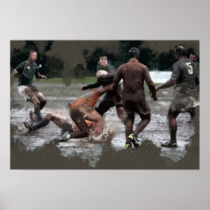 Det krävs att Leather Bollar spelar Rugby Poster