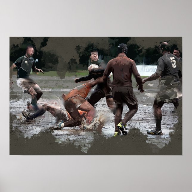 Det krävs att Leather Bollar spelar Rugby Poster (Framsidan)
