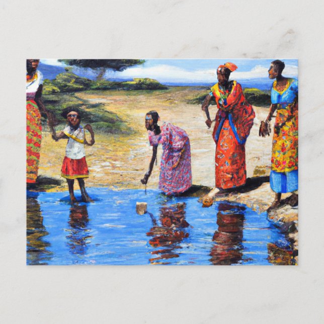 Det Krävs en By Afrikansk Kulturarv Vykort (Framsida)