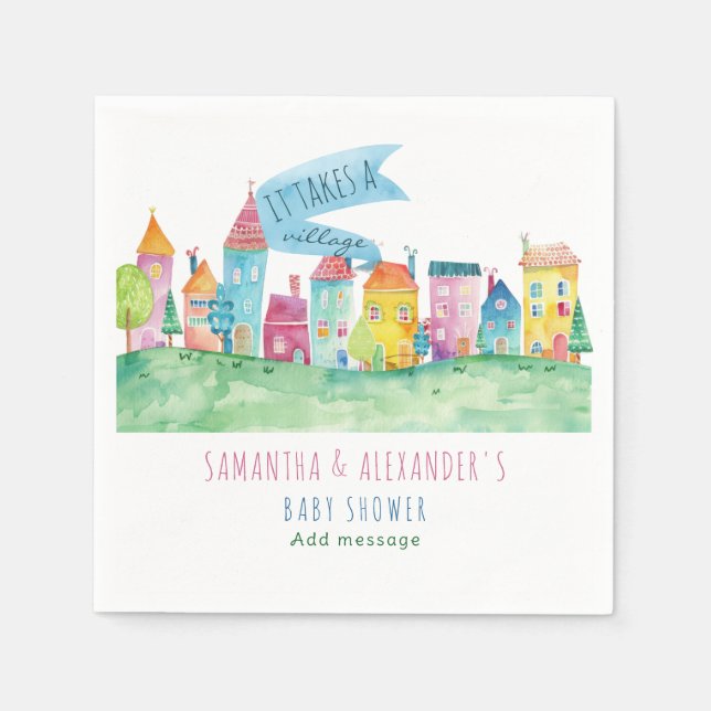 Det krävs en byadoption för IVF-babyskor Pappersservett (Framsidan)