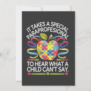 Det krävs en Speciell paraprofessionell autism Inbjudningar