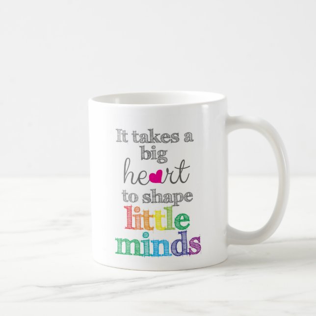 Det krävs ett STORT HJÄRTA för att Forma Små Sinne Kaffemugg (Höger)