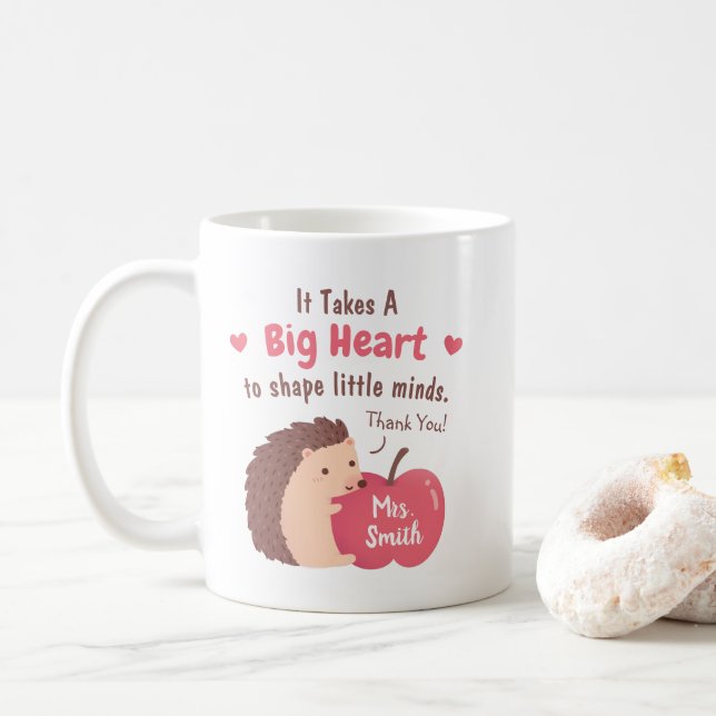 Det Krävs Ett Stort Hjärta För Att Forma Små Sinne Kaffemugg (Med munk)
