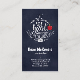 Det krävs ett stort hjärta visitkort