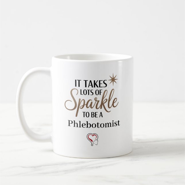 Det krävs glans för att vara en personlig flebotom kaffemugg (Vänster)