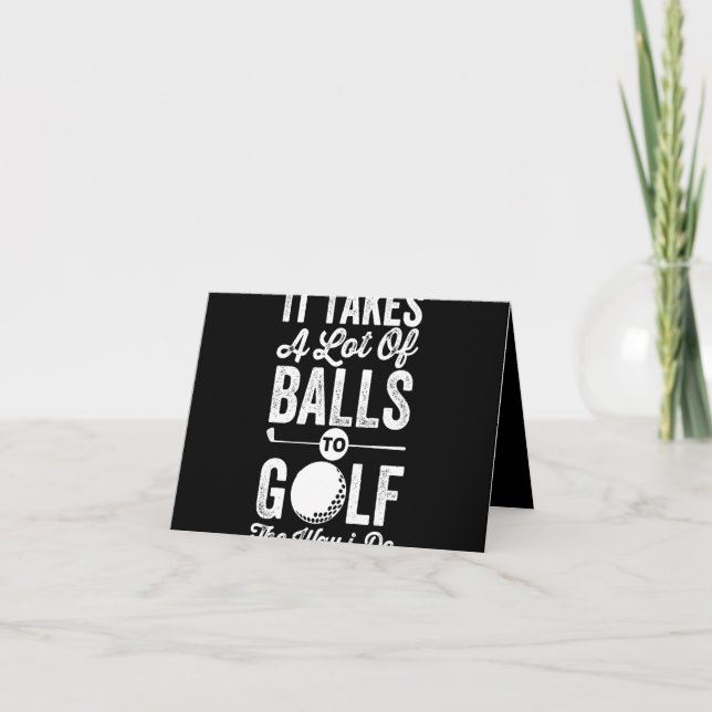 Det krävs mycket Bollar för att Golf ska bli som j Anteckningskort (Framsida)