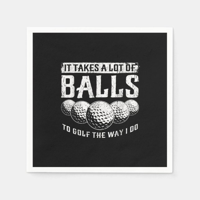 Det krävs mycket Bollar för att kunna Golfera mitt Pappersservett (Framsidan)