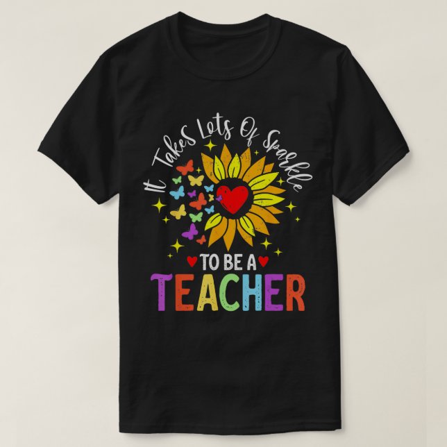Det krävs mycket Gnistra för att vara lärarinspira T Shirt (Design framsida)