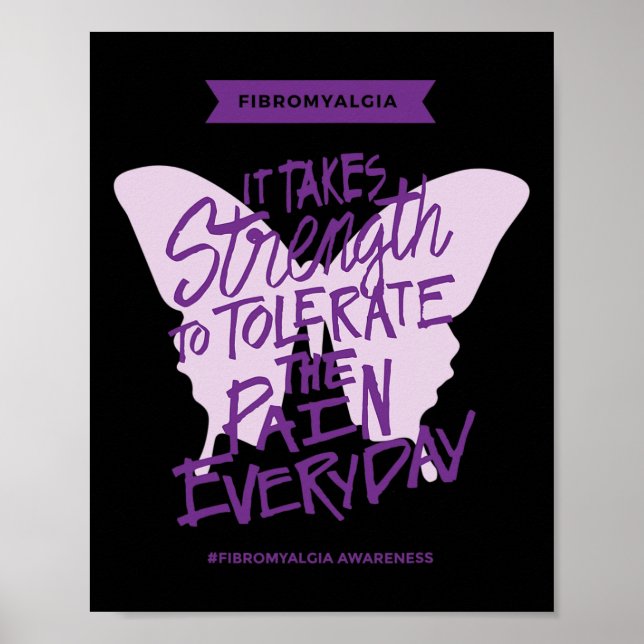 Det krävs styrka för att tolerera smärtan varje da poster (Framsidan)