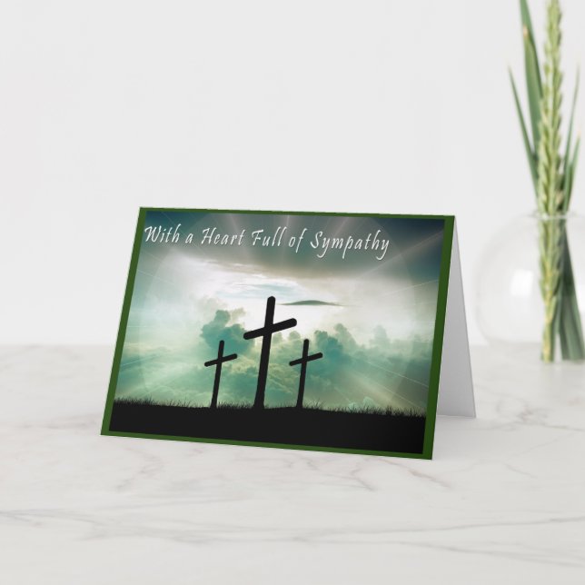 Det kristna Scripturesympatikortet korsar Golgotha Kort (Framsida)