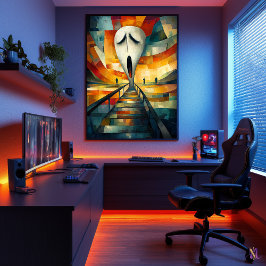 Det kubistiska minimalistiska mästerverket inspire poster