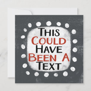 Det kunde ha varit ett sms-hälsningskort kort