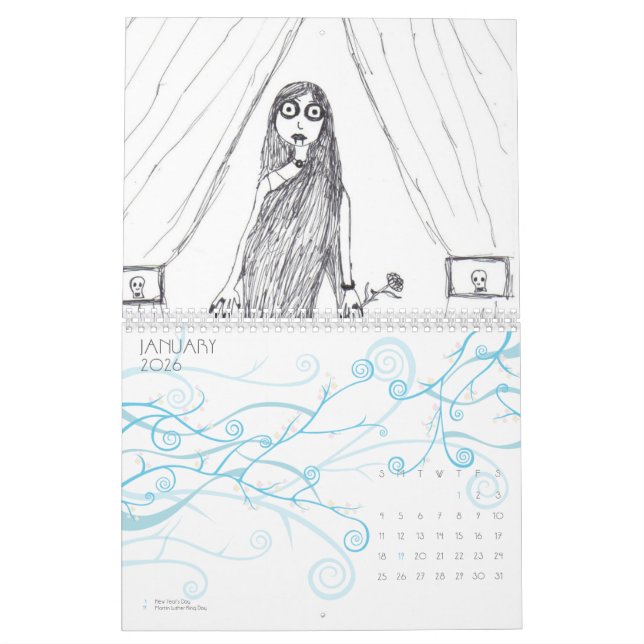 Det kusliga året kalender (Jan 2026)