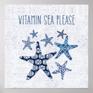 Det kust- vitaminhavet för konst behar poster