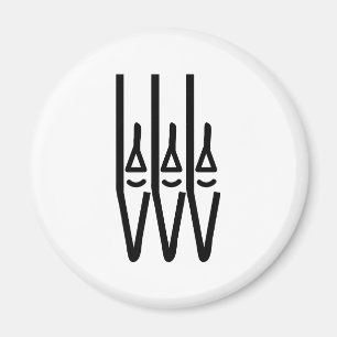 det kyrkliga organ leda i rör symbolen magnet