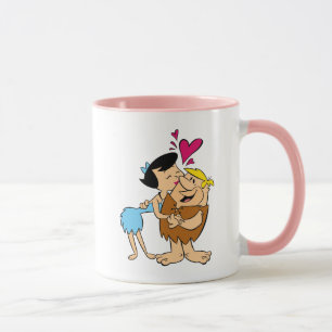 Det kyssande gräl för Flintstones Betty Mugg