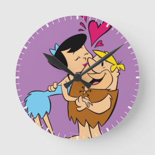 Det kyssande gräl för Flintstones Betty Rund Klocka