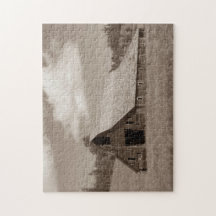 Det lantliga red ut ladugårdpussel med gåvan boxas