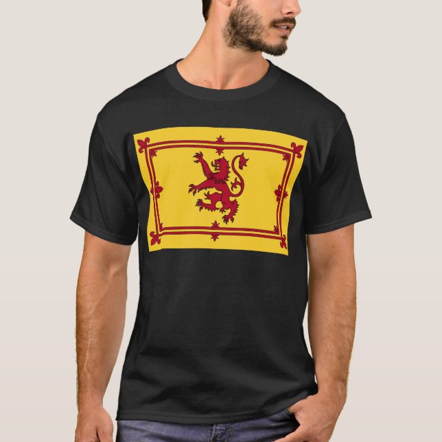 Det lejona våldsamt av Skottland Tee Shirt (Framsida)