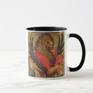 Det lejont av St Mark (olja på panel) Mugg