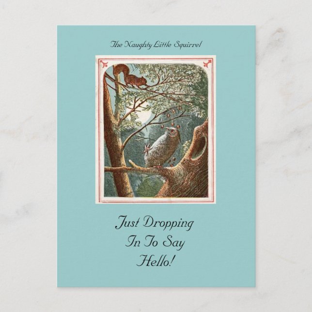 Det lilla ekorrevykortet vykort (Framsida)