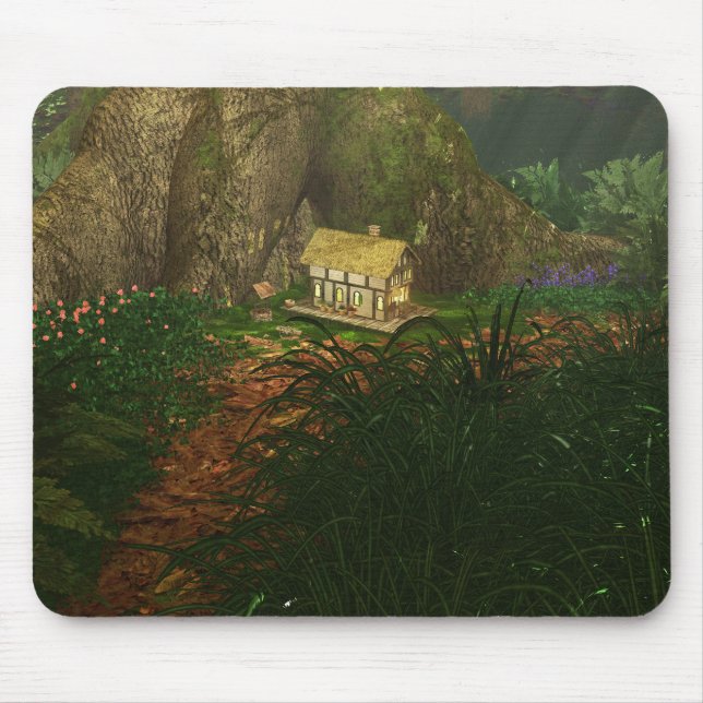 Det lilla huset i Big Skogen Mousepad Musmatta (Framsidan)