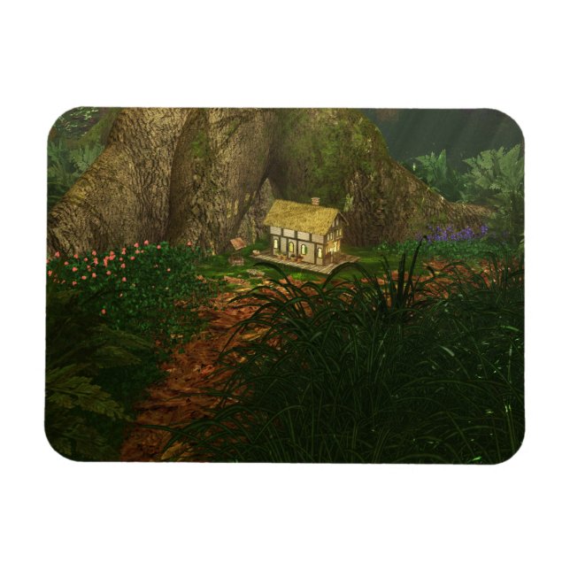 Det lilla huset i Stora Skogen Flexible Magnet (Horisontell)