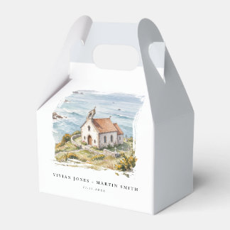 Det lilla kapellet vid havet bröllop presentaskar