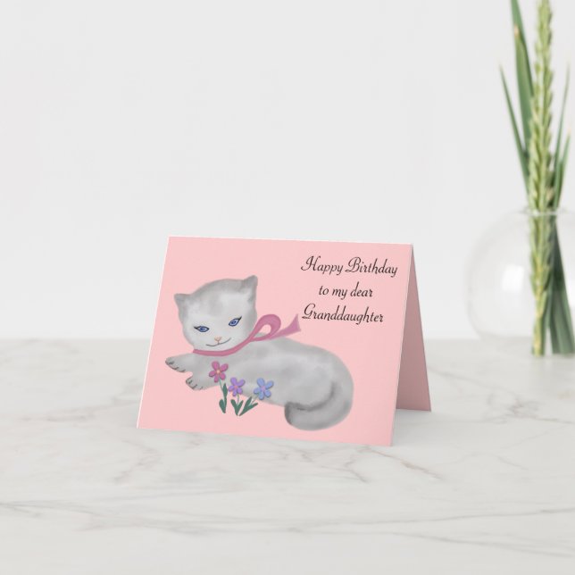 Det lilla Kitten Birthday Card Kort (Framsida)