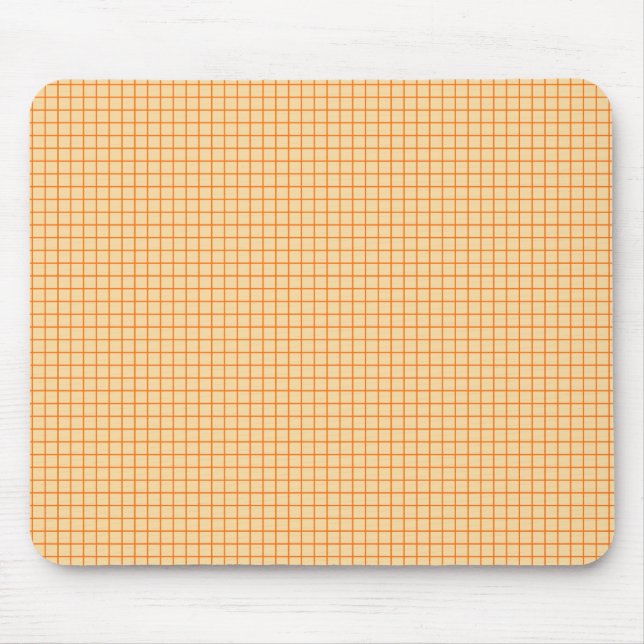 Det lilla rutnätet mönster på beige orange musmatta (Framsidan)