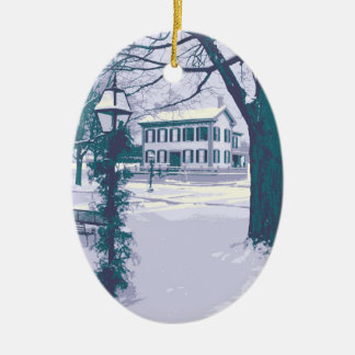 Det Lincoln hemmet på jul Julgransprydnad Keramik