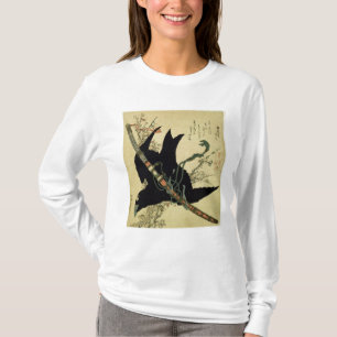 Det lite korpsvart med det Minamoto klansvärd Tee Shirt