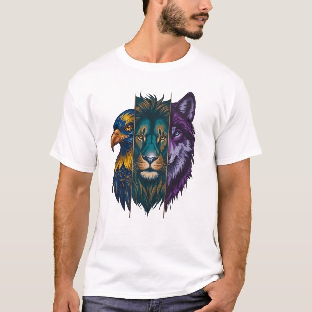 Det Livliga Vilda Trio 🐾 | Herr T-Shirt (Framsida)