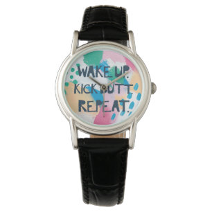 Det ljusa vaket för inspirationdropp sparkar up armbandsur