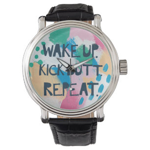 Det ljusa vaket för inspirationdropp sparkar up armbandsur