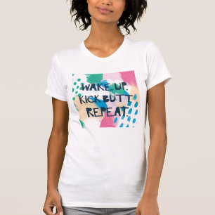 Det ljusa vaket för inspirationdropp sparkar up t shirt