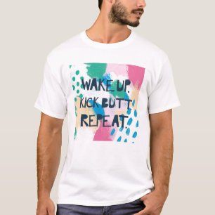 Det ljusa vaket för inspirationdropp sparkar up tee shirt