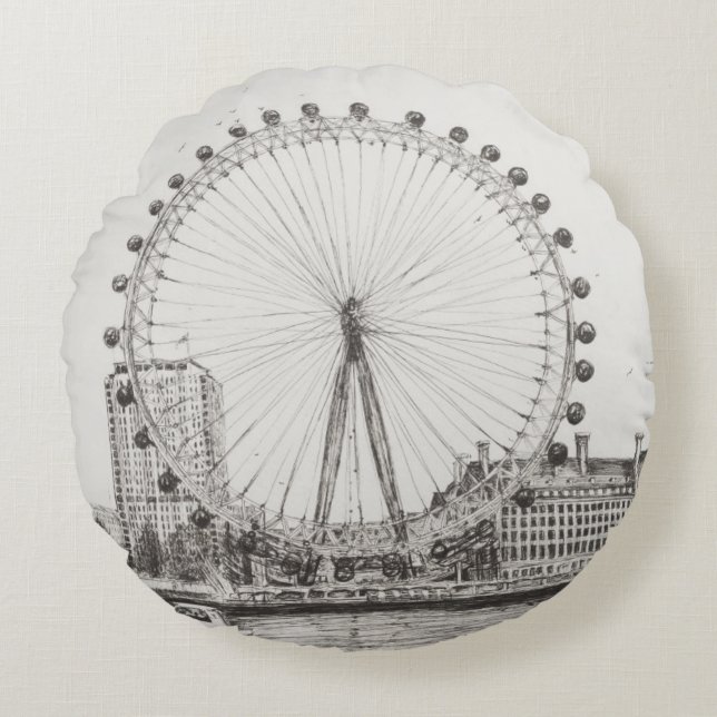 Det London ögat 30/10/2006 Rund Kudde (Framsidan)