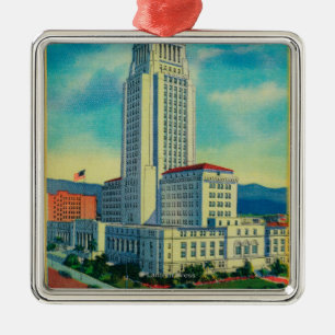 Det Los Angeles stadshuset Julgransprydnad Metall