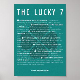 Det lucky 7-manifestet - 5 x 7-poster poster
