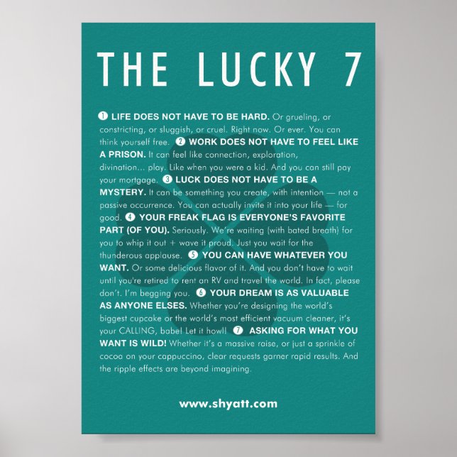 Det lucky 7-manifestet - 5 x 7-poster poster (Framsidan)