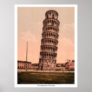 Det lutande torn av Pisa, italien Poster