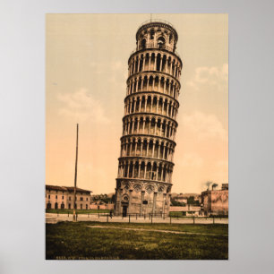 Det lutande torn av Pisa, Tuscany, italien Poster