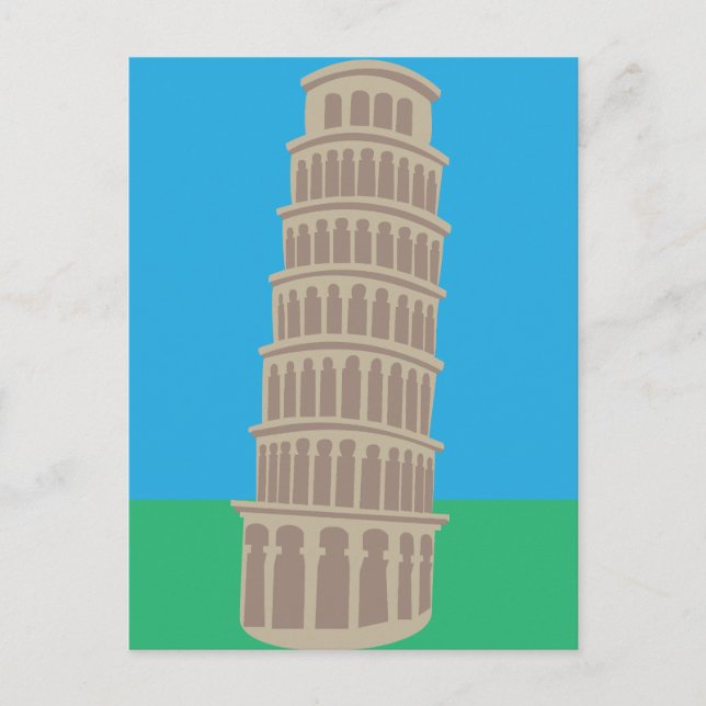 Det lutande tornet i Pisa från Italien Vykort (Framsida)