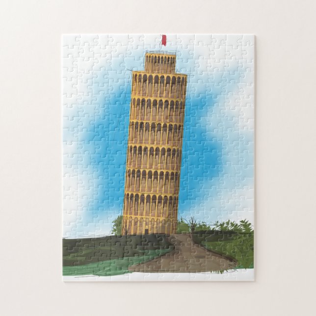 Det lutande tornet i Pisa Pussel (Vertikal)